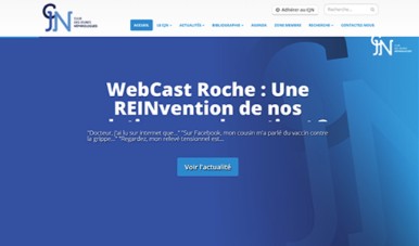 Capture du site du Club des Jeunes Néphrologues